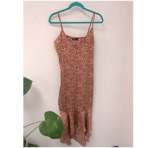 Silky leopard print midi dress